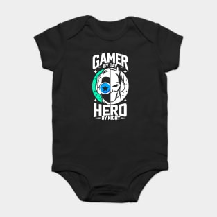 Gamer by Day Hero by Night Baby Bodysuit